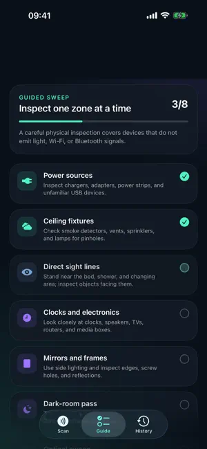 Follow the physical room guide